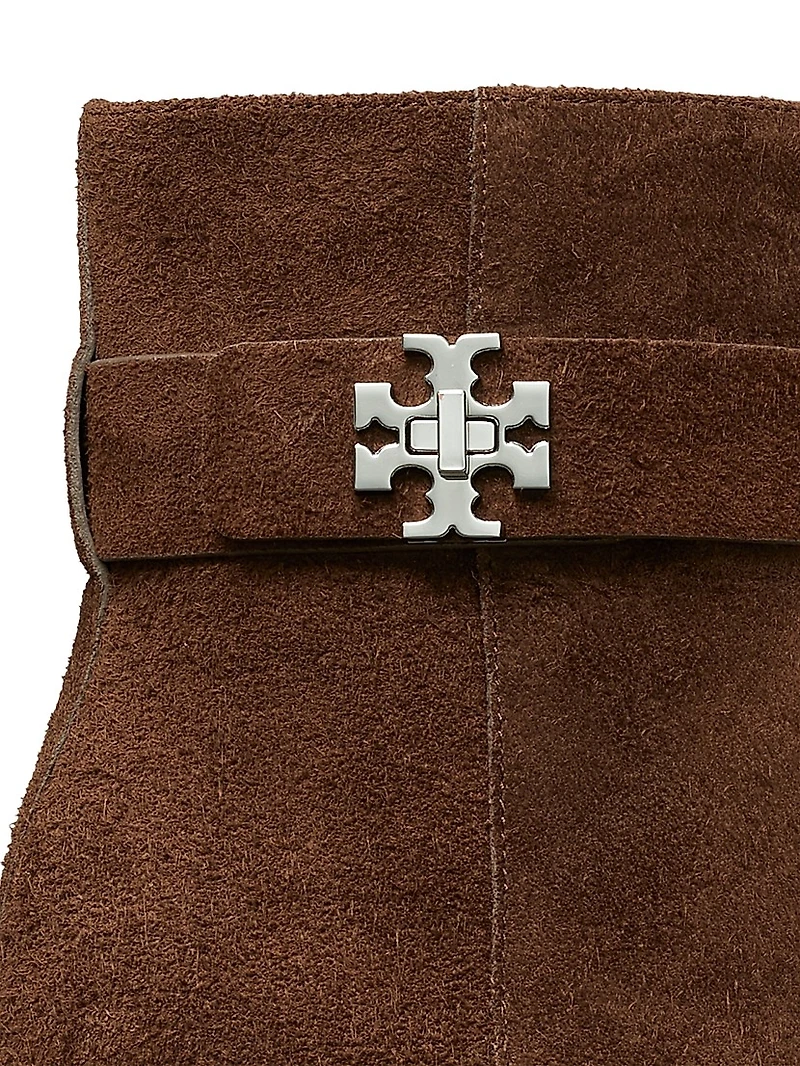 Turnlock 75MM Suede Ankle Boots