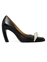 Pierced XL 90MM Leather Pumps