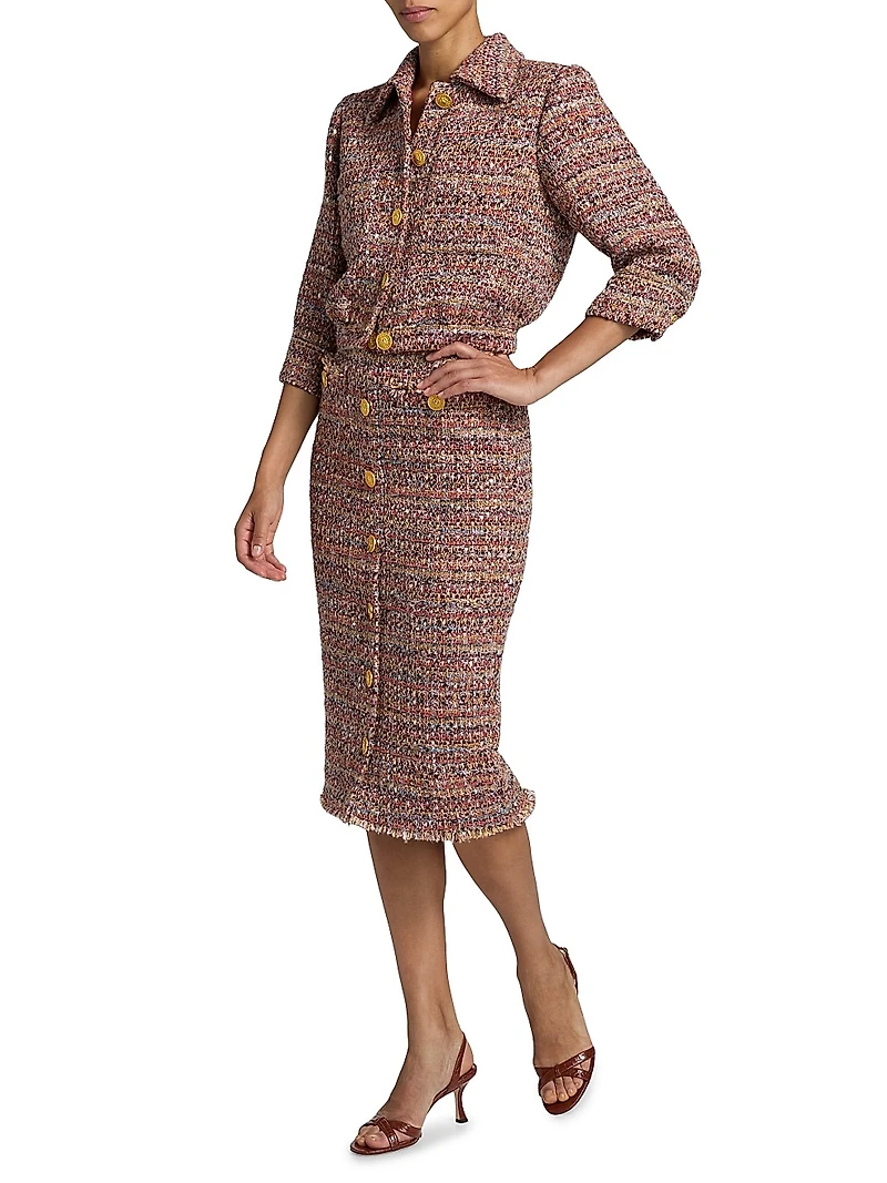 Jia Tweed Cropped Jacket