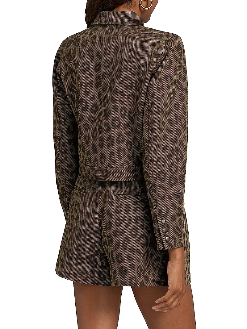 Marla Leopard Print Cropped Jacket