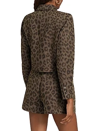 Marla Leopard Print Cropped Jacket