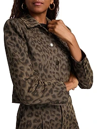 Marla Leopard Print Cropped Jacket