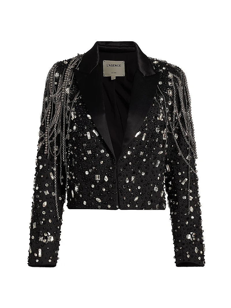 Soma Crystal Chain Blazer