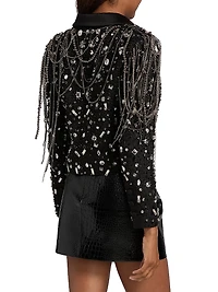 Soma Crystal Chain Blazer
