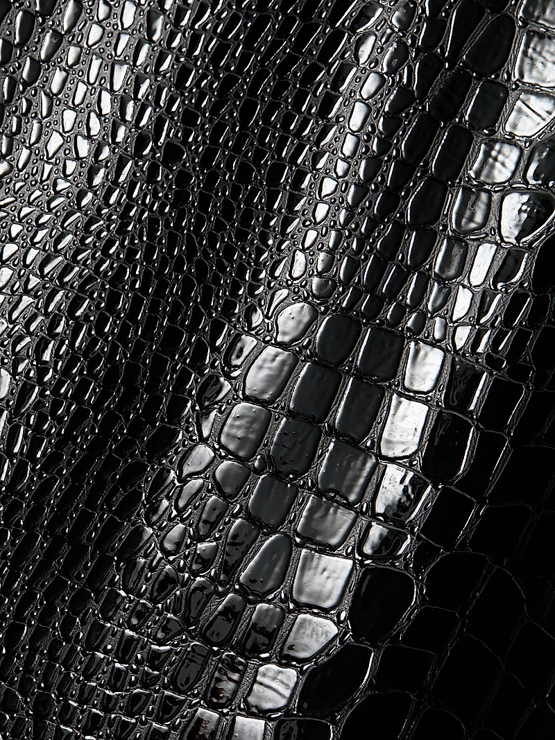 Gerard Croc-Embossed Faux Leather Miniskirt