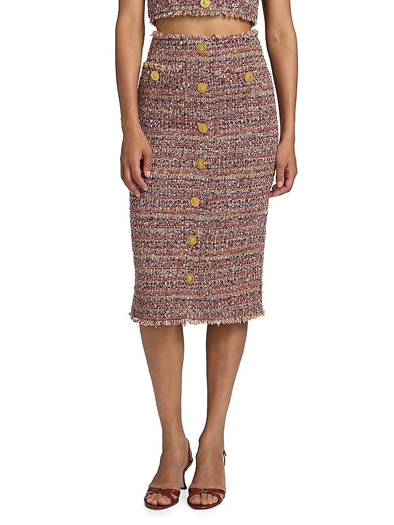 Tai Tweed Midi-Skirt