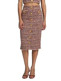 Tai Tweed Midi-Skirt