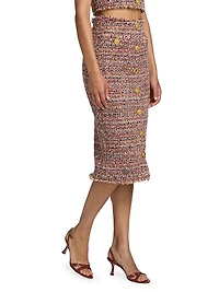 Tai Tweed Midi-Skirt