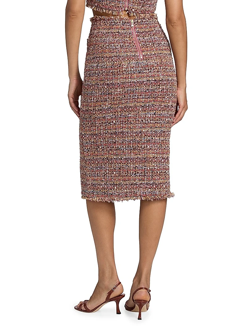 Tai Tweed Midi-Skirt
