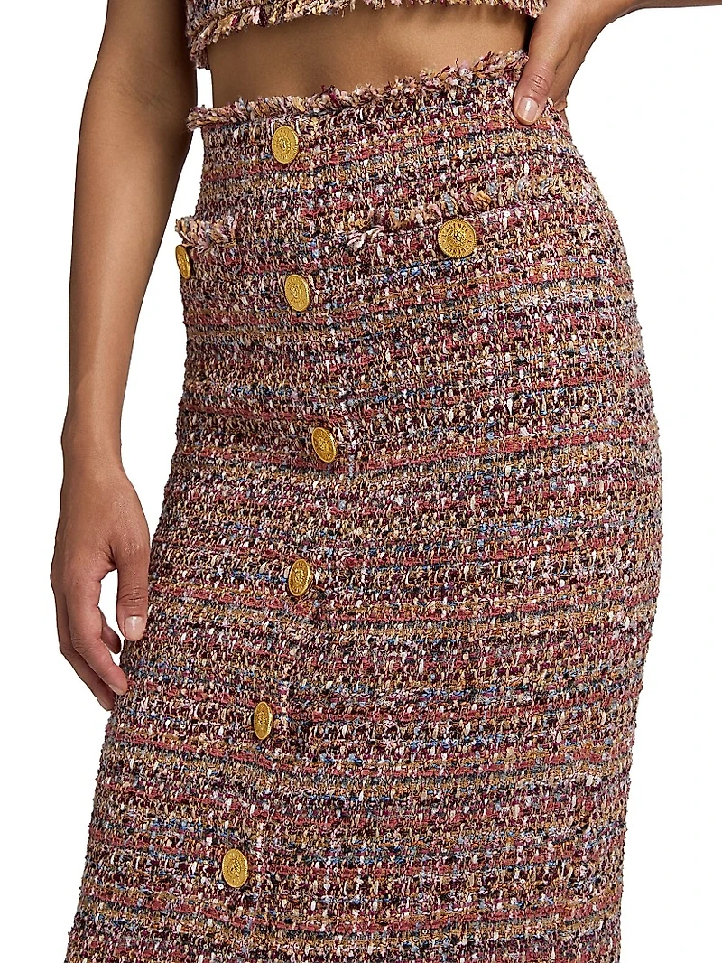 Tai Tweed Midi-Skirt