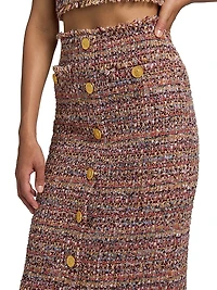 Tai Tweed Midi-Skirt