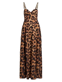Sutton Leopard Bustier Gown