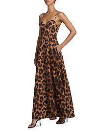Sutton Leopard Bustier Gown