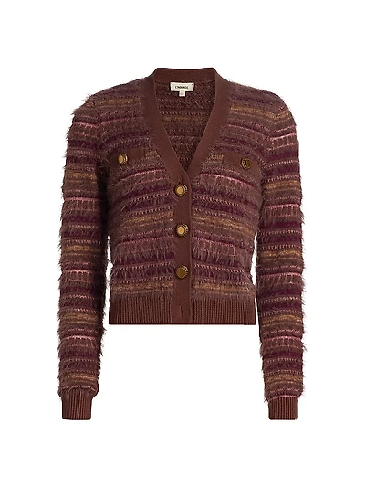 Ariadne Striped V-Neck Cardigan