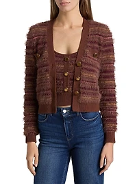 Ariadne Striped V-Neck Cardigan