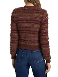 Ariadne Striped V-Neck Cardigan