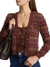Ariadne Striped V-Neck Cardigan