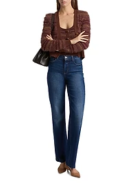 Ariadne Striped V-Neck Cardigan