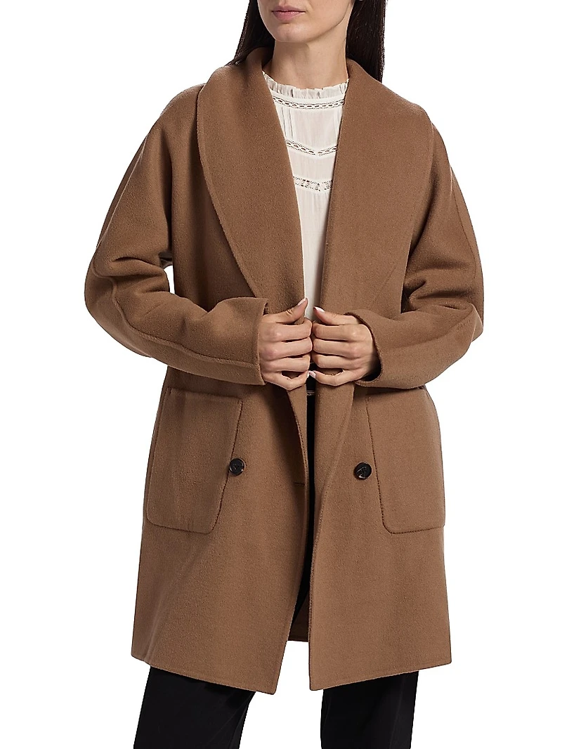 Nily Wool-Blend Double-Breasted Coat
