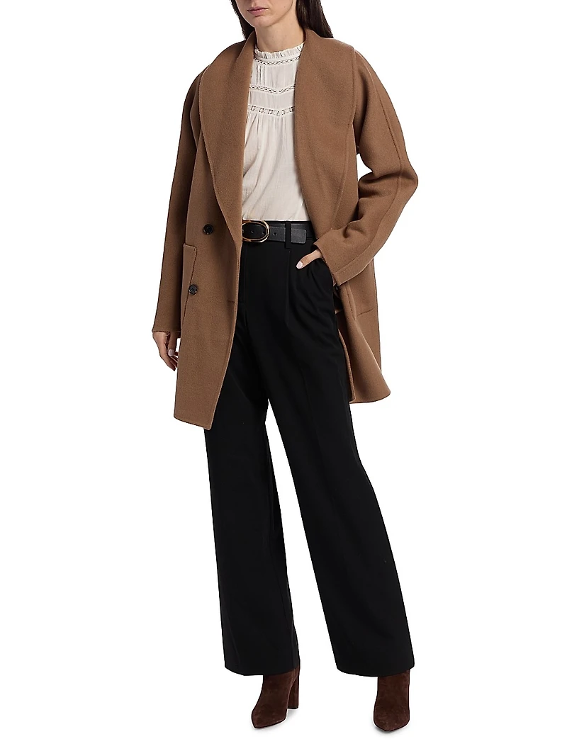 Nily Wool-Blend Double-Breasted Coat