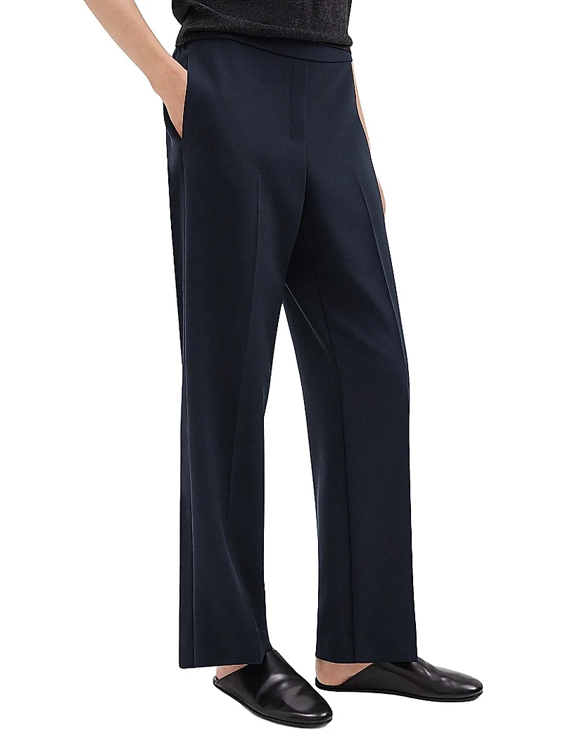 Ankle-Length Wide-Leg Pants