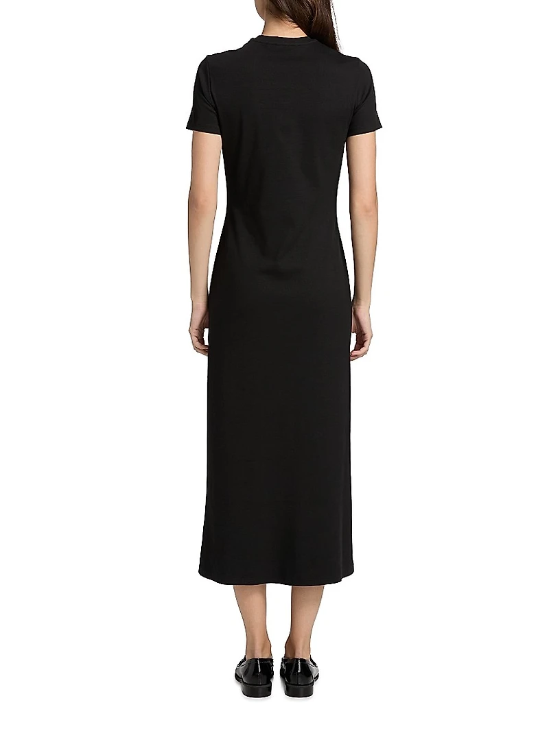 Effortless Stretch-Cotton Midi-Dress
