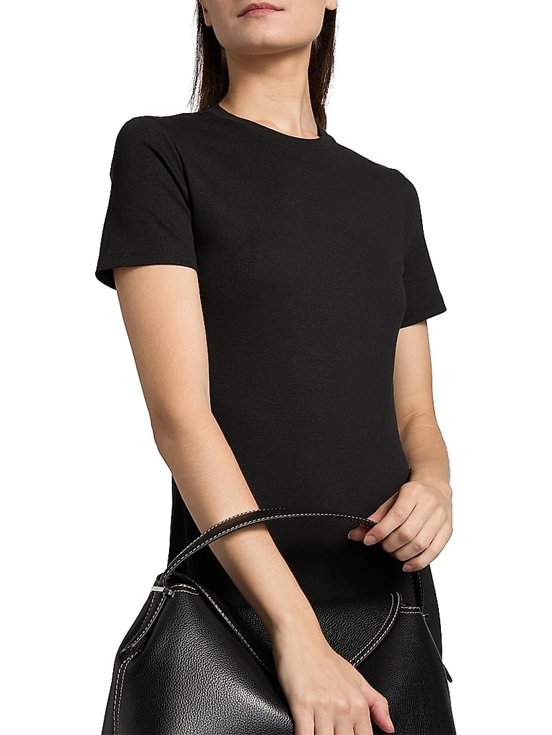 Effortless Stretch-Cotton Midi-Dress