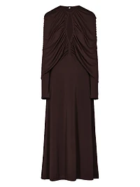 Candelaria Silent Solstice Ruched Maxi Dress