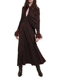 Candelaria Silent Solstice Ruched Maxi Dress