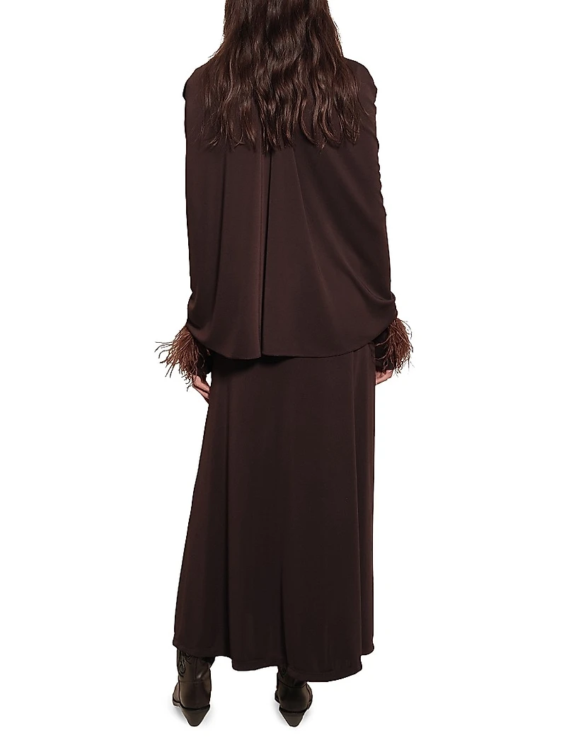 Candelaria Silent Solstice Ruched Maxi Dress
