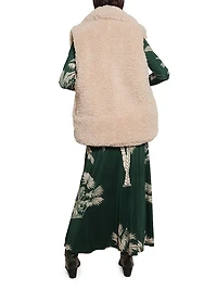 Candelaria Alma Bordada Leaf-Print Maxi Dress