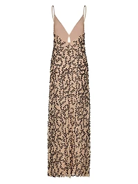 Candelaria Reinvention Mesh Sequined Maxi Dress