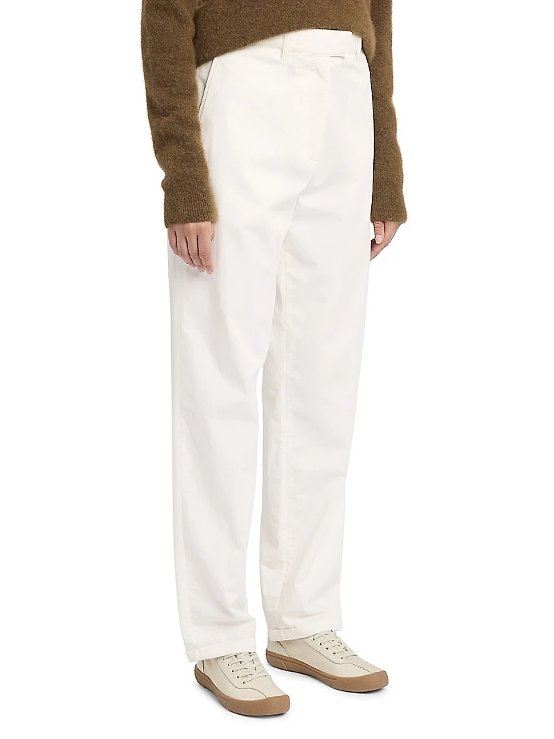 Neriah Cotton-Cashmere Straight Pants