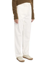 Neriah Cotton-Cashmere Straight Pants