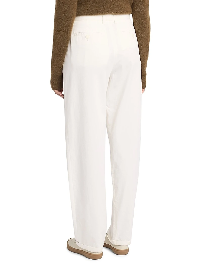 Neriah Cotton-Cashmere Straight Pants