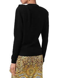Buckle-Shoulder Wool Sweater