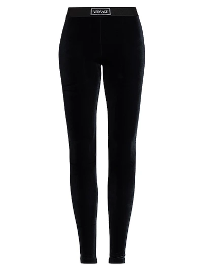 90s Logo Stretch Velvet Leggings