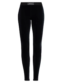 90s Logo Stretch Velvet Leggings