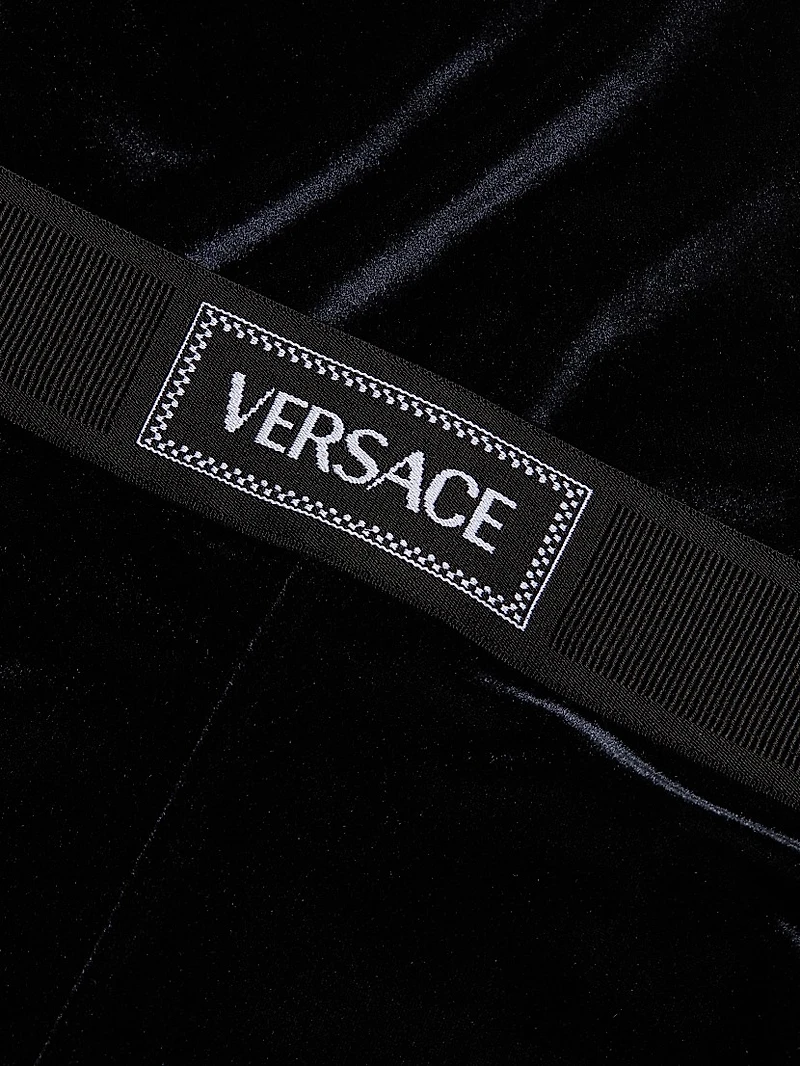 90s Logo Stretch Velvet Leggings