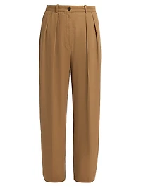 Igor Cotton-Cashmere Pleated Pants