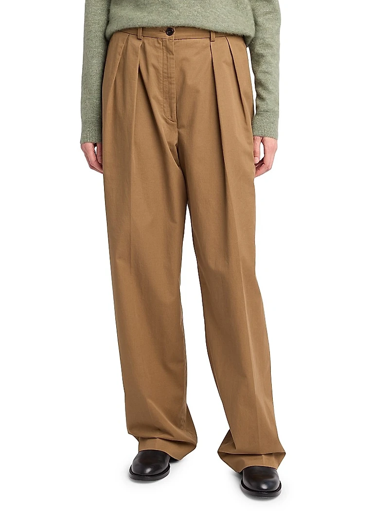 Igor Cotton-Cashmere Pleated Pants