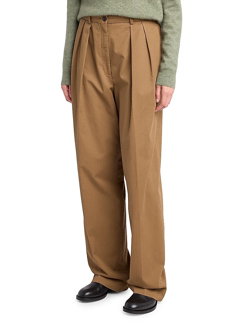 Igor Cotton-Cashmere Pleated Pants