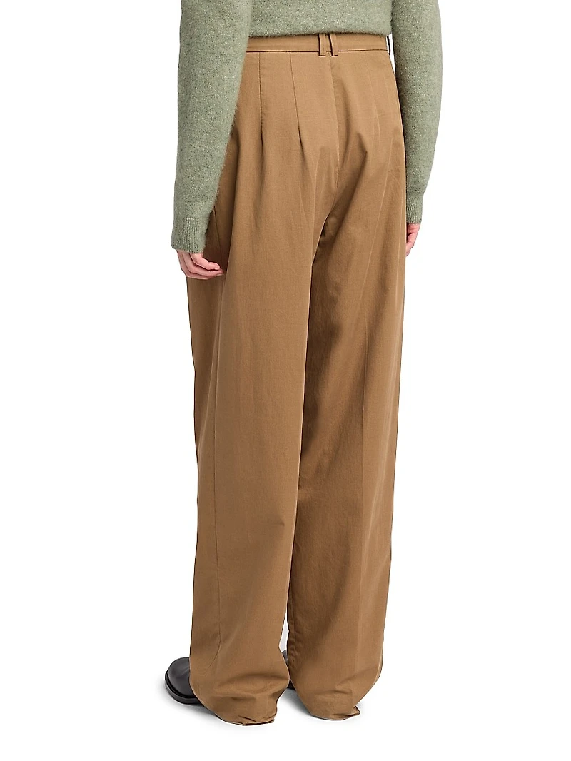 Igor Cotton-Cashmere Pleated Pants