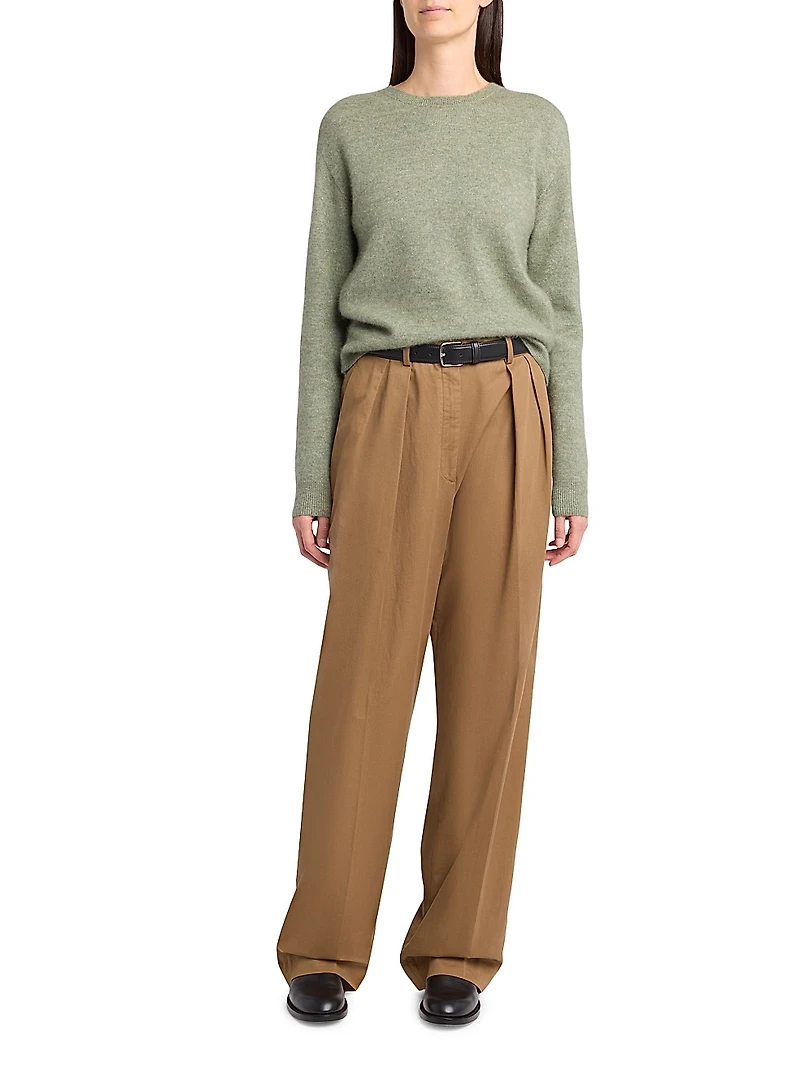 Igor Cotton-Cashmere Pleated Pants
