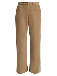 Eglitta Cotton Corduroy Straight-Leg Pants
