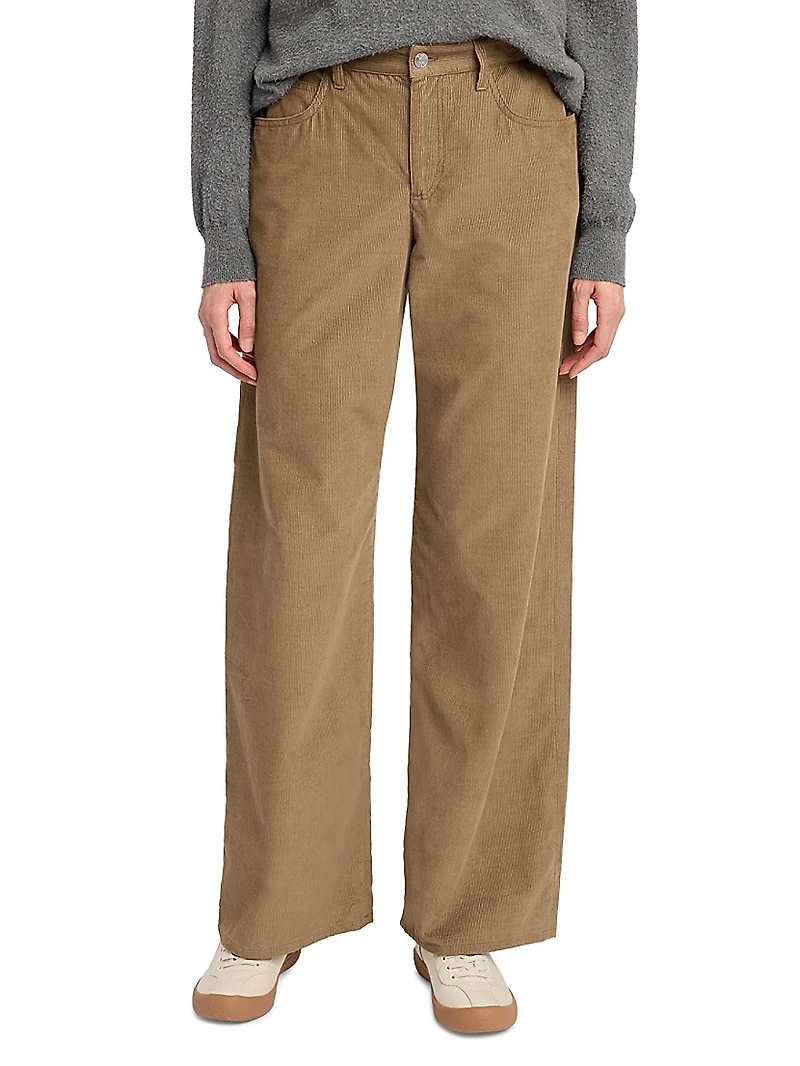 Eglitta Cotton Corduroy Straight-Leg Pants