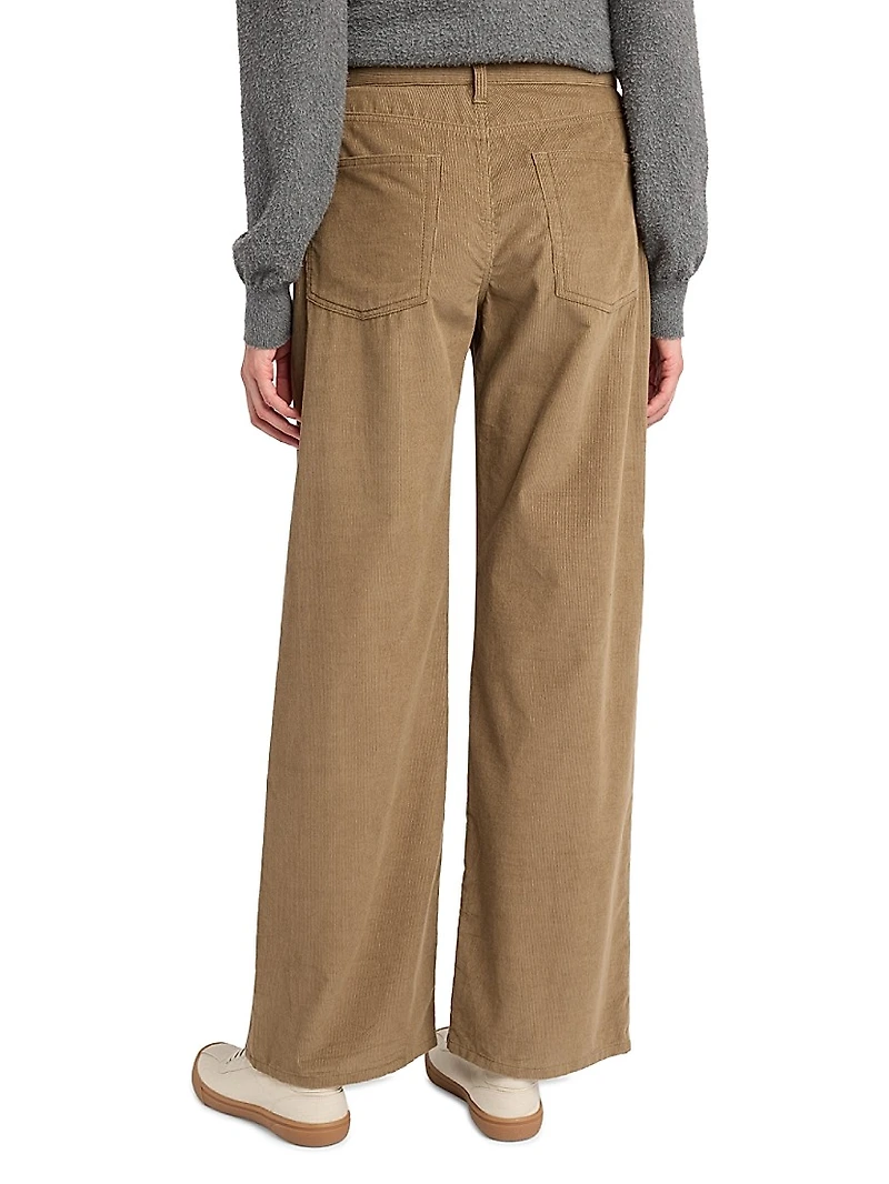 Eglitta Cotton Corduroy Straight-Leg Pants