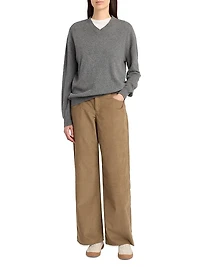 Eglitta Cotton Corduroy Straight-Leg Pants