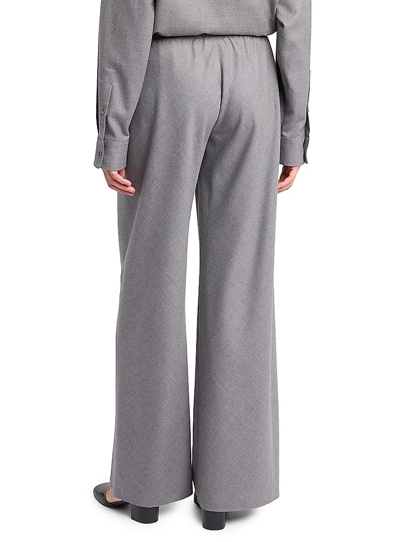 Gala Virgin Wool Wide-Leg Pants