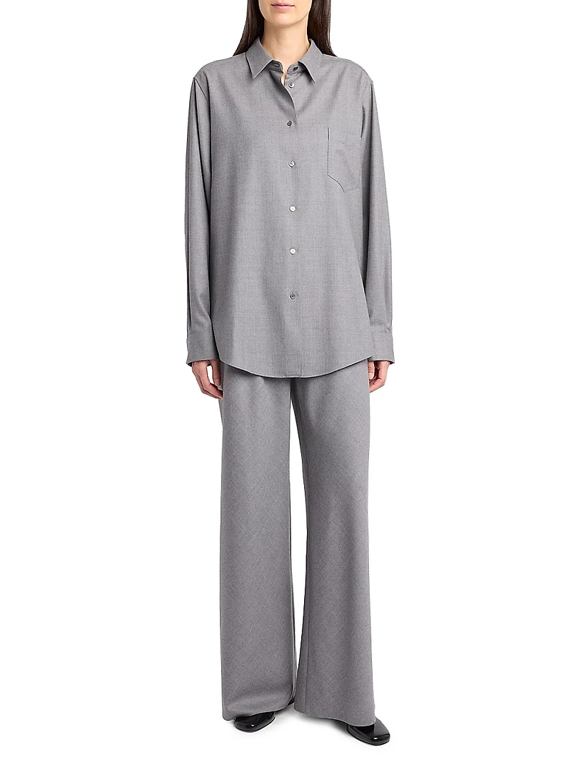 Gala Virgin Wool Wide-Leg Pants